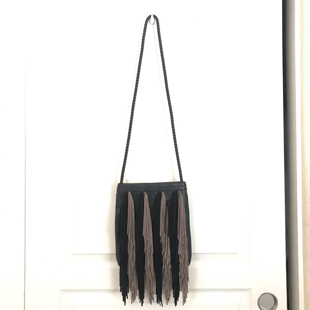 Sam Edelman Jane Leather Fringe Crossbody Bag